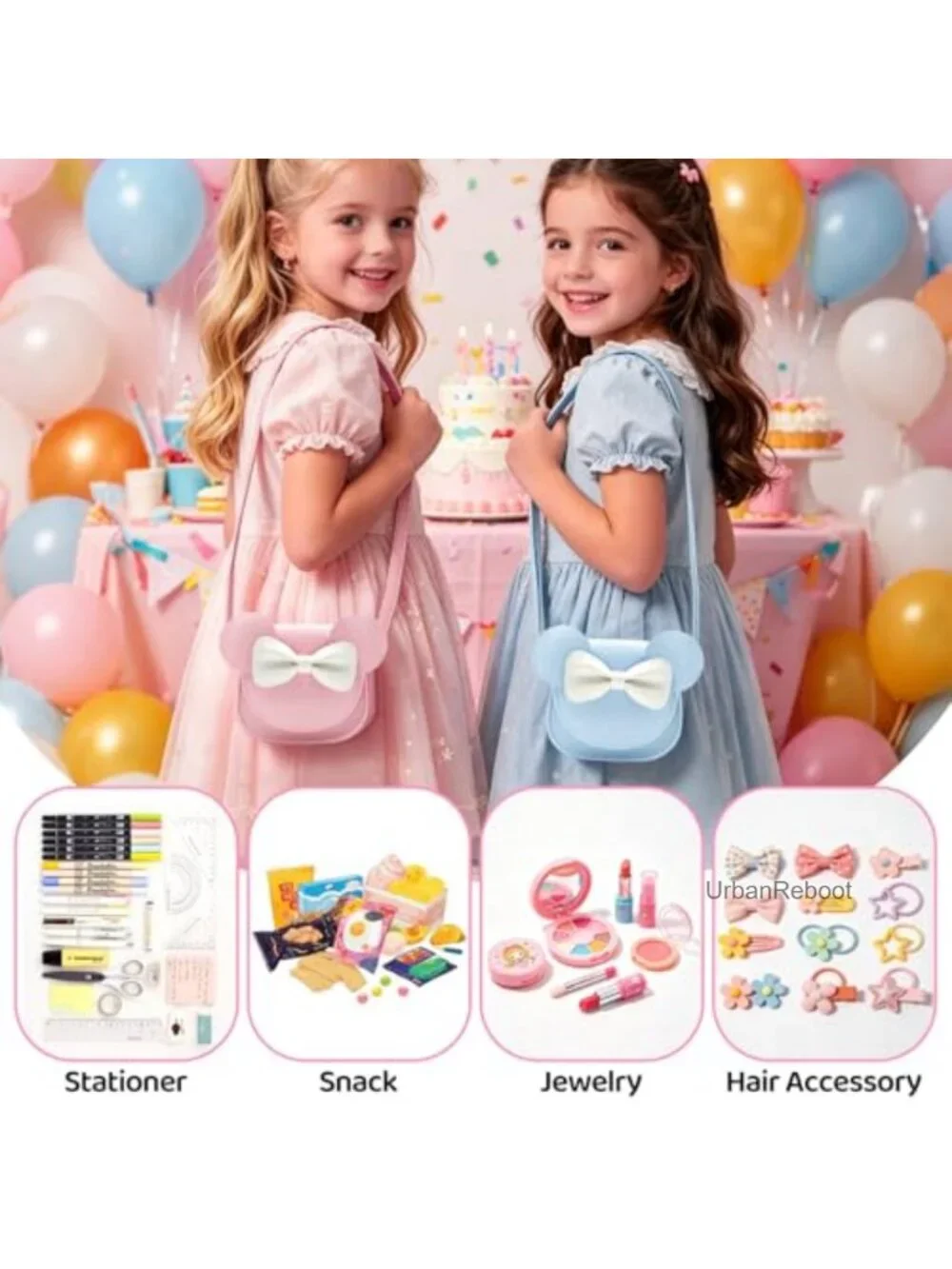 Toddler Girls Crossbody Purse Mouse Ear Mini Bag Adjustable Strap Gift